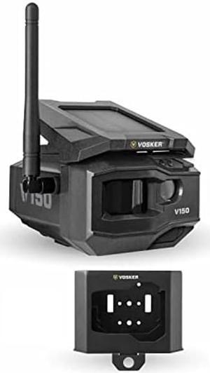 Vosker V150 Solar-Powered LTE Cellular Home Security Outdoor Camera | Motion Activated Sensor Nightvision Wireless Camera | Receive Photos on Your Mobile App (V150-Nationwide Pack)