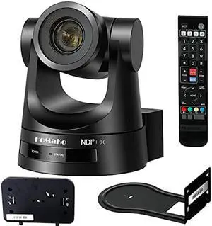 FoMaKo NDI Camera 20X Optical Zoom NDI PTZ Camera HDMI 3G-SDI IP Live Streaming PTZ Camera for Church Worship Education Events,PoE 1080P 60FPS (KN20A Black)