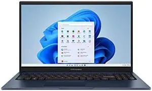 ASUS Vivobook 15 Laptop, 15.6" FHD (1920 x 1080) Display, Intel Core i3-1215U CPU, Intel UHD Graphics, 8GB RAM, 128GB SSD, Windows 11 Home in S Mode, Quiet Blue, F1504ZA-AS34