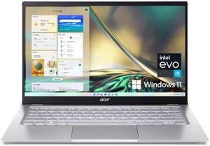 Acer Swift 3 Intel Evo Thin  Light Laptop  14 FHD 100 sRGB  Intel Core i51240P  Intel Iris Xe Graphics  8GB LPDDR4X  512GB SSD  Killer WiFi 6E AX1675  Windows 11 Home  SF31451253L0