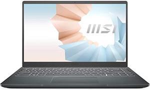 MSI Modern 14 14" Ultra Thin and Light Professional Laptop Intel Core i7-1195G7 Iris Xe 8GB 512GB NVMe SSD Win11 - Gray (B11MOU-1025)