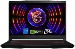 MSI Thin GF63 15.6" 144Hz Gaming Laptop: Intel Core i7-12650H, NVIDIA GeForce RTX 4050, 16GB DDR4, 512GB NVMe SSD, Type-C, Cooler Boost 5, Win11 Home: Black 12VE-066US