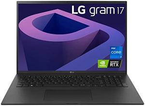 LG gram 2022 17Z90Q Ultra Lightweight Laptop 17 2560 x 1600 IPS Display Intel i7 1260P CPU NVIDIA RTX2050 GPU 16GB RAM 1TB NVMe SSD FHD Webcam WiFi 6E Thunderbolt 4 Windows 11 Black