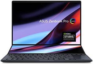 ASUS Zenbook Pro 14 Duo 145 1610 Touch Display 120Hz Refresh Rate ScreenPad Plus Intel i913900H CPU NVIDIAr Geforce RTX 4060 32GB RAM 2TB SSD Windows 11 Home Tech Black UX8402VVPS96T