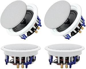 Herdio 6.5'' 640Watts 2-Way Bluetooth Ceiling Speakers Package Perfect for Home Theater System, Living Room,Office,Flush Mount(4 Speakers)