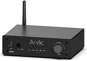 Arylic B50 SE Bluetooth 5.1 Stereo Audio Amplifier Receiver 2.1 Channel Mini Class D Integrated Amp for Home Speakers 50W x 2, TPA3116D2 Chip, Stabilized & Long Range, Go Control APP & Easy control EQ