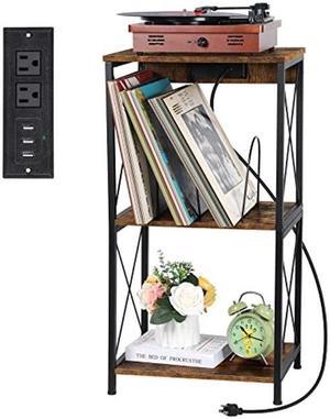 Zekeoney Record Player Stand Turntable Stand with 3-Tier Vinyl