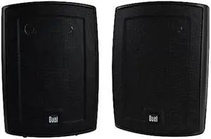 Dual Electronics LU53PB 5.25" 3-Way High Performance Outdoor Indoor Speakers with Powerful Bass | Effortless Mounting Swivel Brackets | All Weather Resistance | Expansive Stereo Sound Coverage - Black
