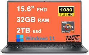 Dell Inspiron 15 3000 3525 Business Laptop 156 FHD 120Hz WVA AntiGlare Narrow Border Display AMD Ryzen 5000 Series OctaCore Ryzen 7 5825U 32GB RAM 2TB SSD HDMI MaxxAudio Win11 Carbon Black