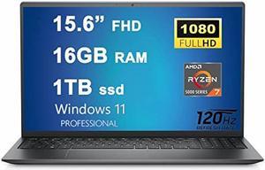 Dell Inspiron 15 3000 3525 Business Laptop 156 FHD 120Hz WVA AntiGlare Narrow Border Display AMD Ryzen 5000 Series OctaCore Ryzen 7 5825U 16GB RAM 1TB SSD HDMI MaxxAudio Win11Pro Carbon Black