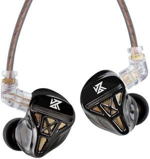 Wired Headphone,KZ DQS HiFi Dynamic Drivers IEM Earphone,KZ Earbuds Bass 2pin 3.5mm Sports Music Game in Ear Monitor Headphone for System Singers (Black, No Mic)...