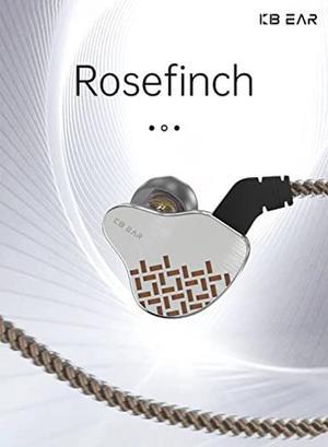 In-Ear Earphone Noise Cancellation KBEAR Rosefinch IEM Headphone with Aviation-Grade zinc Alloy faceplate Wired Earbuds Haedphone with Detachable Cable for Singer Guitarist (Brown, No Microphone)...