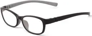 Mind Bridge Kids Blue Light Blocking Computer Video Gaming Glasses - Anti Eyestrain | Durable Cute Protection Eyewear for Children Boys & Girls Digital Screen Time & Technology Use | 558 Black Gray
