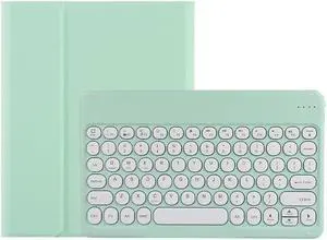 KMXDD Cute Keyboard Case Compatible with iPad 9th 8th 7th Generation 10.2 inch/Air 3rd Gen/Pro 10.5 inch Keyboard Case Round Key Removable Keyboard Cover (Mint Green)