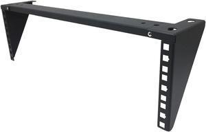Jingchengmei 3U Lightweight Foldable Wall Mount Patch Panel Bracket - 19 inch Steel Vertical Mounting Bracket for Network and Data Equipment (3U35P)