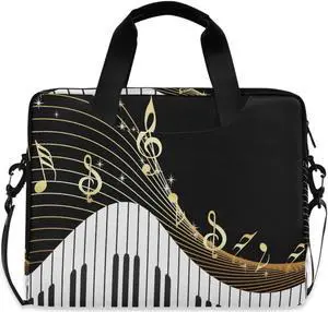 Laptop Shoulder Bag Portable Laptop Sleeve Case for 14/15.6/16in Notebook Computer Messenger Bag Women Men Briefcase (Music)