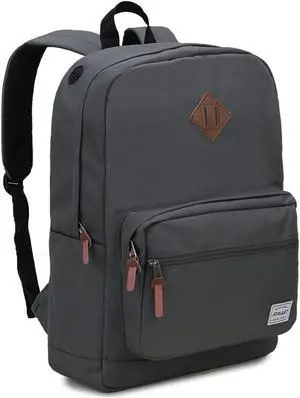 RAVUO Backpack for Men, Water Resistant Grey School Backpack Laptop Rucksack College Bookbag Daypack with Two Bottle Pockets RAVUO Backpack for Men, Water Resistant Grey School Backpack Laptop Rucksack College Bookbag Daypack with Two Bottle Pockets