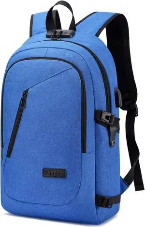 Durable Laptop Backpack Water Resistant Anti-Theft Bag with USB Charging Port and Lock, Slim Computer Business Backpacks for Women Men Fit 15.6 Inch Laptops