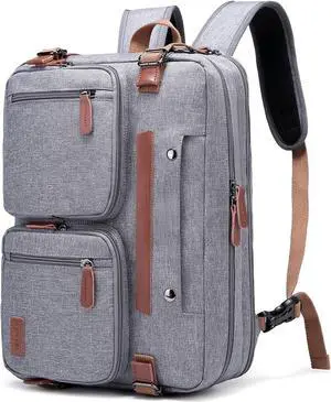 MOLNIA 3 in 1 Laptop Bag for Men, 17.3 inch Computer Bags for Men, Laptop Backpack, for Travel Business Work, Briefcases Messenger Bag for Men Women, Grey
