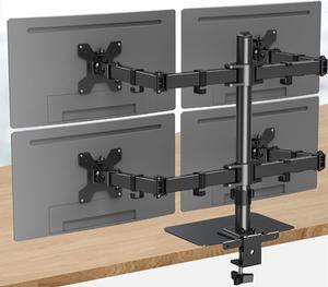 MOUNTUP Quad Monitor Desk Mount with Desk Reinforcement Plate