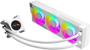 SEGOTEP KL-360 II Desktop AIO Liquid CPU Cooler - TDP 320W - 360mm Radiator - 3x120 ARGB Fans with 70mm Built-in PWM Pump Head Fan - LCD Screen - Support LGA 1700/1200 & AM5/AM4 - White Color