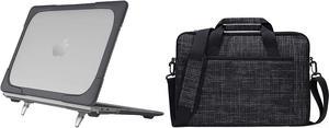 ProCase MacBook Pro 16 Case 2019 A2141 with Touch Bar & Touch ID Bundle with 14-15.6 Inch Briefcase Messenger Bag with Shoulder Strap and Handle