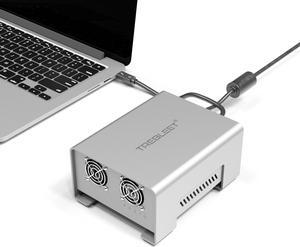 Thunderbolt 3 Four-Slot M.2 NVMe SSD Enclosure 40Gbps up to 2800MB/s Support Thunderbolt 2 Compatible with M1 M2 (Performance Edition)