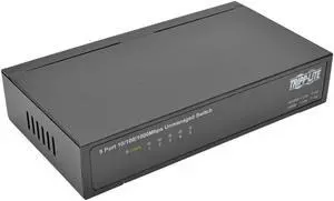 Tripp Lite 5-Port Gigabit Ethernet Switch, Desktop, Metal, Unmanaged Network Switch 10/100/1000 Mbps RJ45 (NG5)