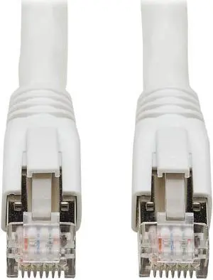Tripp Lite Cat8 Snagless Ethernet Cable, 25G/40G Certified Network Patch Cable, 22 AWG S/FTP, PoE, White, 25 Feet / 7.6 Meters, Lifelong Warranty (N272-025-WH)