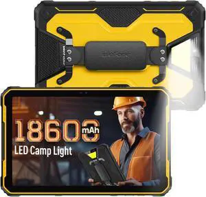 Ulefone Armor Pad 2 Rugged Tablet, 18600mAh Battery(33W), 11-inch 2K Screen, IP68/69K, 16GB + 256GB + 2TB, 750LM Camping Light, 48MP Waterproof Camera, Dual 4G LTE, Fingerprint ID/WiFi 6/NFC - Orange