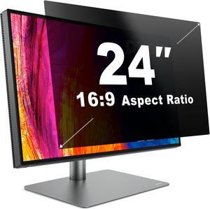 TOPrivaTech Computer Privacy Screen 24 Inch 16:9, 2-Pack - Enhanced Anti-Glare & Blue Light Filter for Comprehensive Eye Care