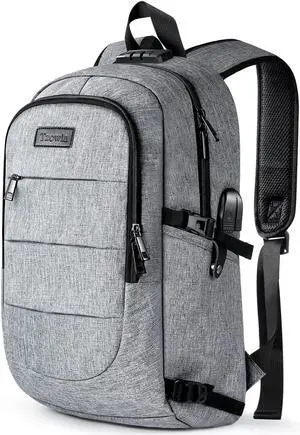 Travel Laptop Backpack Water Resistant Anti-Theft Bag with USB Charging Port and Lock 17.3 Inch Computer Business Backpacks for Women Men Gift,Bookbag Casual Hiking Daypack