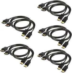 UKYEE DisplayPort to Displayport Cable 6 feet 10-Pack, Display Port(DP) to DP Cord 6ft [1440P@144Hz,V1.2 ]
