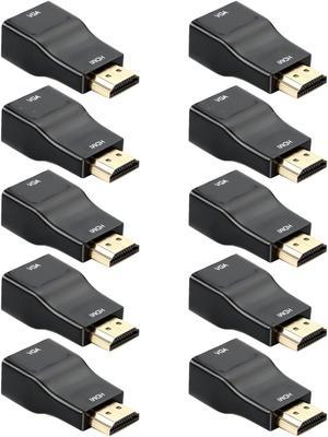 URELEGAN HDMI to VGA 10-Pack, HDMI to VGA Adapter Converter 1080P Male to Female Cord for Computer, Desktop, Laptop, PC, Monitor, Projector, HDTV and More