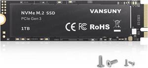 Vansuny 1TB NVMe M.2 Internal Solid State Drive PCle 3.0 TLC NVMe M.2 SSD 3D NAND NVMe M.2 2280 Speed up to 2900/2700MB/s Internal Solid State Hard Drive PCIe SSD