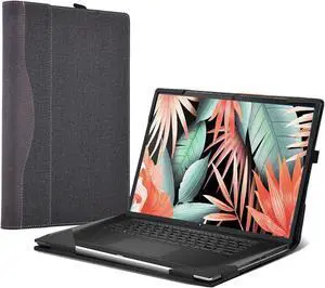 Laptop Cover for HP Envy x360 Laptop 2-in-1 15-fe 15t-fe/ew15-fh 15z-fh 15-ew 15z-ey Pavilion x360 Convertible 15t-dw 15-er 15.6" PU Leather Protective case Detachable Shell (Dark Gray)