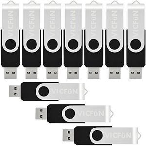 VICFUN 20 Pack 8GB USB Flash Drives Bulk 8GB Flash Drive 20 Pack USB Memory Stick 8GB USB 2.0-Black