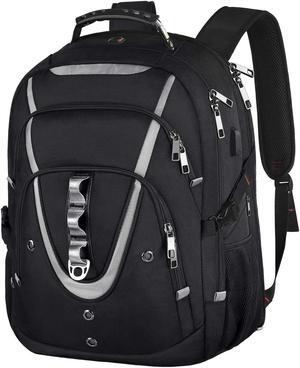 18.4 Laptop Backpack for Men, 55L-60L Extra Large Gaming Laptops Backpack with USB Charger Port, TSA Friendly Flight Approved RFID Anti-theft Pocket, Water Resistant Suiltable for Travel Business Work