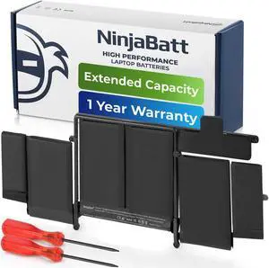 NinjaBatt Battery A1502 A1582 for Apple MacBook Pro Retina 13" A1493 [Early 2015 - Mid 2015, Mid 2014, Early 2013 - Late 2013] - Long Lasting [71.8Wh/11.43V]