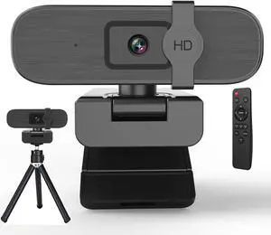 Nolansend 4K Webcam for PC, Auto-Zoom,with Remote Control,Privacy Cover, White Balance, Webcam with Microphone, Plug & Play, 4K Web Camera for Laptop/Desktop, Video Calling,Conferencing