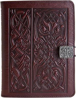 Oberon Design Premium Leather Protective Cover for 6.9 inch Kindle Paperwhites and Paperwhite Signature Editions, 11th Generation-2021, Celtic Hounds