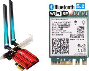 OKN WiFi 6E AX210 Bundle WiFi 6E PCIE Card Built-in AX210