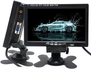 Padarsey 7 Inch Monitor HDMI - 1024x600 HD TFT LCD Screen Display AV VGA Input Built in Speaker for Raspberry Pi 3 Model B+ 3B CCTV Computer PC DVR Car