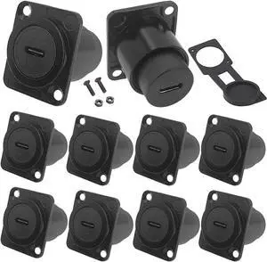 PENGLIN 10PCS USB 3.1 Type C Panel Mount Connector, Type C 3.1 Pass Through Extension Converter Female to Female for Audio Video Network Industrial Equipment