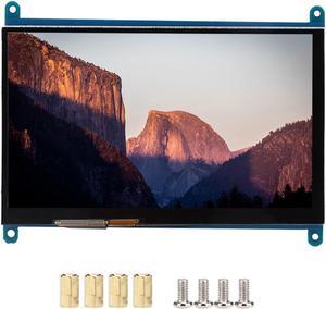 plplaaoo LCD HDMI 1024x600 Ultra HD Display Screen Capacitive Touch Screen, 7-Inch Capacitive Touch Screen, Screen Display HDMI Monitor System Support for Raspberry Pi, Display Screen Capacitive T