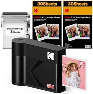 KODAK Mini 3 ERA 4PASS Portable Photo Printer (Black, Mini 3 ERA, Printer + 68 Sheets)