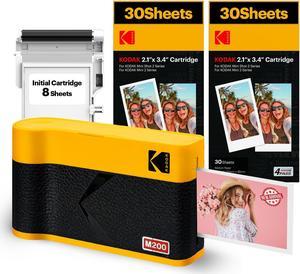 KODAK Mini ERA 4PASS Portable Photo Printer (Yellow, Mini 2 ERA, Printer + 68 Sheets)