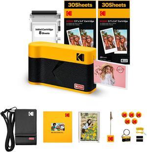 KODAK Mini ERA 4PASS Portable Photo Printer (Yellow, Mini 2 ERA, Printer + 68 Sheets + Accessories)