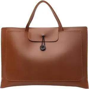 Tote bag,Laptop Bag for Women and Men, Waterproof Leather Computer Bags Business Office Work Bag Briefcase (brown)