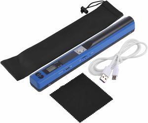 Portable Scanner, USB 2.0 Photo Scanner for A4 Documents Pictures Pages Texts, Portable Handheld Scanner for Documents Photo Receipt, JPG/PDF Format Selection, UP to 900 DPI(Blue)
